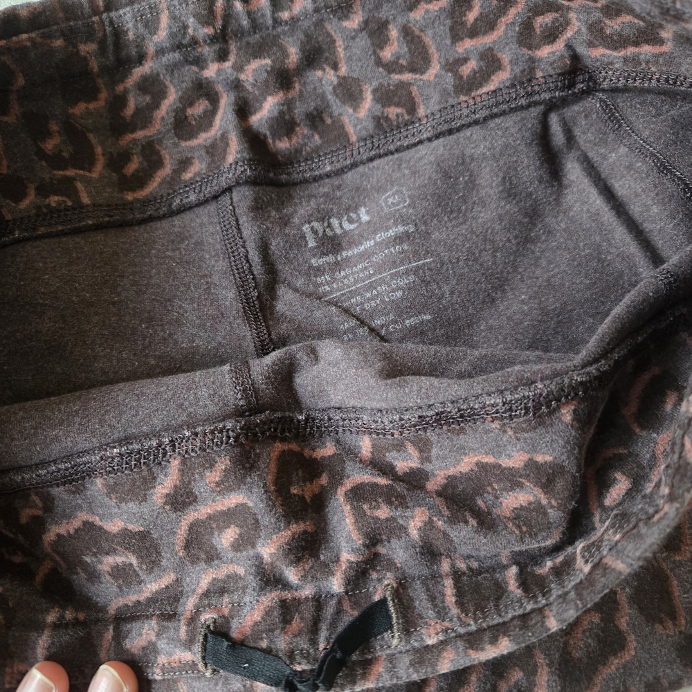 Pact Brown and Black Leopard-Print High-Waist Leggings - Picture 2 of 4